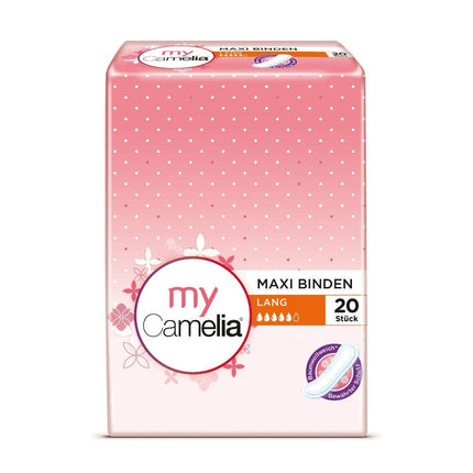 Camelia Maxi Pads Long, Self-Adhesive, 5 x 20 pieces