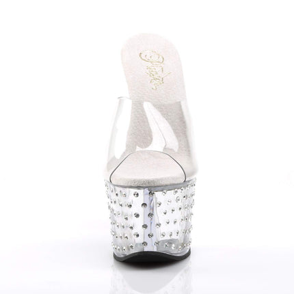 Pleaser STARDUST-701, women's platform sandals, transparent (transparent (Clr/Clr)), 39 EU (6 women's UK)