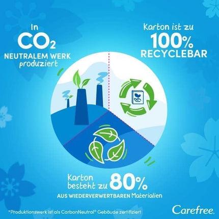 Carefree Cotton Feel Normal panty liners, unscented, 100% breathable, provide a feeling of comfort, dryness, and freshness, size normal, storage pack (100 pieces)