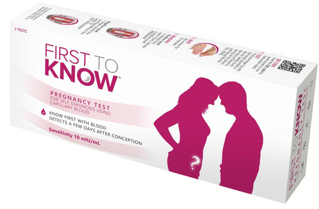 First To Know – The first self-testing blood pregnancy test – Pack of 2 tests