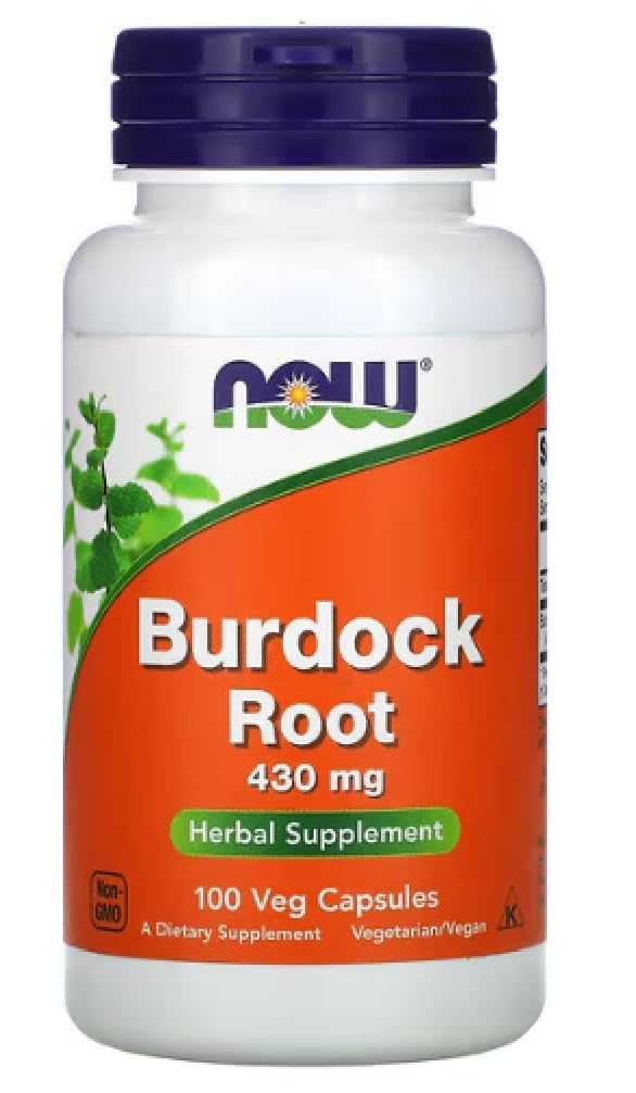 Now Foods - Burdock Root | Liver and Skin Health Support - 430 mg, 100 Capsules