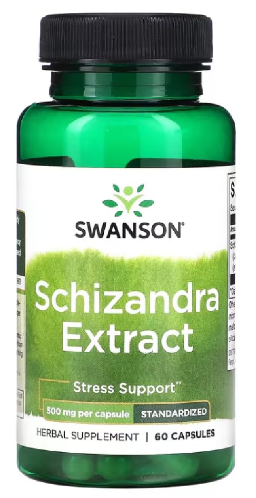 Swanson - Schizandra Extract 500 mg | Liver and Vitality Support - 60 Capsules