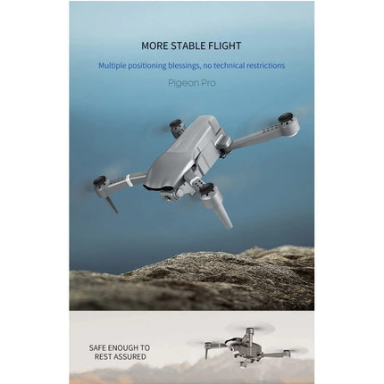 LUXWALLET Nocchi Vicky 4D 2.4 GHz WiFi Drone with Full HD Camera, GPS and Carrying Case, 30 km/h-300 m Distance, Silver
