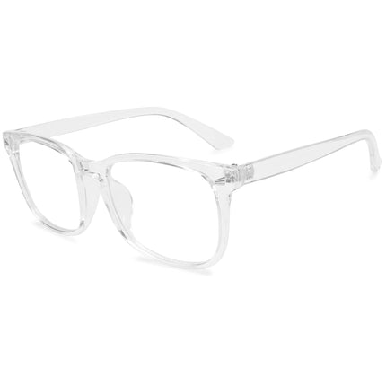 MAGIMODAC blue light filter reading glasses large women men computer glasses reading glasses visual aid glasses computer reading glasses with/without prescription (transparent, 0.00)