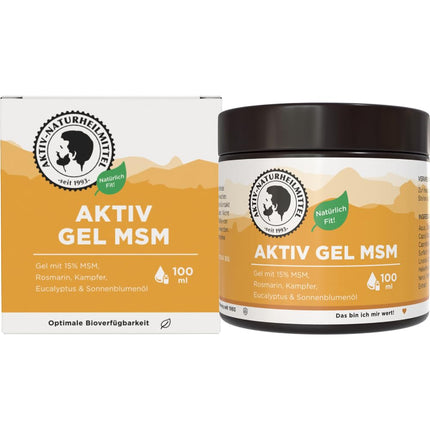 Active Natural Remedies ActiveGel MSM Cream/Ointment 100ml with 15% MSM &amp; Warming Effect | 99.9% Purity, High Quality, Made in Germany