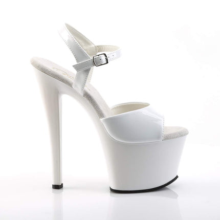Pleaser SKY-309, Women's Platform Sandals, White (White (Wht Pat/Wht)), 40 EU (7 Women's UK)