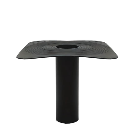Flat roof drain DN50 to DN150 with leaf catcher, flat roof drain, roof sealing, square roof drain including leaf catcher, roof drainage, parapet drain, special hard PVC (roof drain DN50)