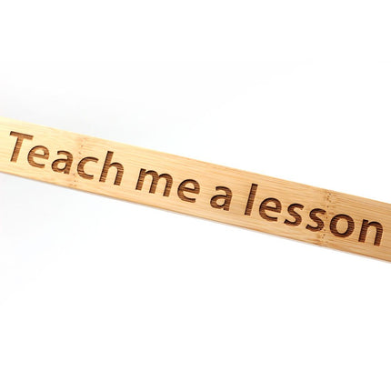 Durable Bamboo Spanking Paddle - Ruler Shape Paddle for Discipline and Fun, Lightweight and Eco-Friendly (Teach me a lesson)
