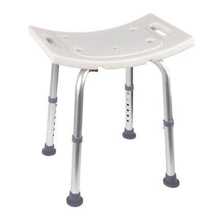 Ez2care Shower Stool, Height-Adjustable Shower Chair for Seniors, Non-Slip Bath Stool, Safe Aluminum Shower Seat, Lightweight Shower Aid for Bathtubs, 136KG Load Capacity