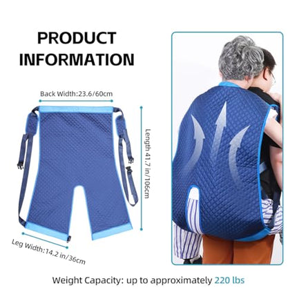CRAZY ROSA Lift Sling – Transfer Blanket Carrying Belt for Transferring Down Stairs – Wheelchair Lift with Toilet Opening for Seniors Bedridden Safety Aids – Moving to Bed, Chair or Car