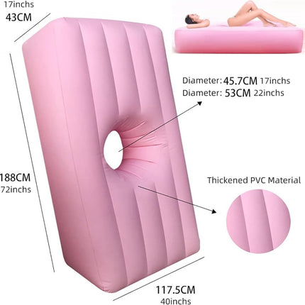 BLAcoh Inflatable BBL Mattress After Surgery, BBL Inflatable Bed With Hole, BBL Bed Pillow After Surgery for Sleeping After Recovery From Buttock Surgery