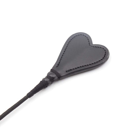 Black Heart Leather Whips, Sex Whip Flogger with Handle and Hanging Rope Bull Whip Riding Crop Spanking Toy Accessories Erotic SM Toys for Couples SM Role Play