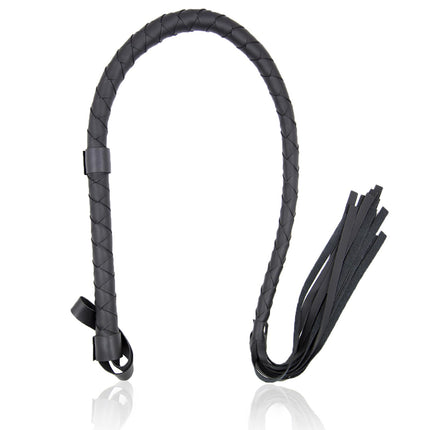 Whip Sex Hard, Leather Whip, 85cm Bullwhip, BDSM Whip, for SM Sex Strap Flogger Suede Sex Toy Cosplay (Black)