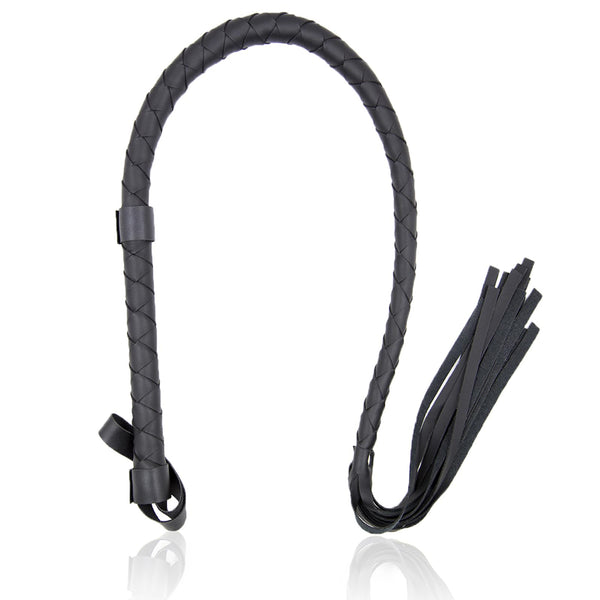 Whip Sex Hard, Leather Whip, 85cm Bullwhip, BDSM Whip, for SM Sex Strap Flogger Suede Sex Toy Cosplay (Black)