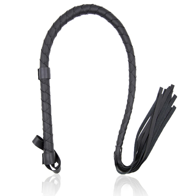 Whip Sex Hard, Leather Whip, 85cm Bullwhip, BDSM Whip, for SM Sex Strap Flogger Suede Sex Toy Cosplay (Black)