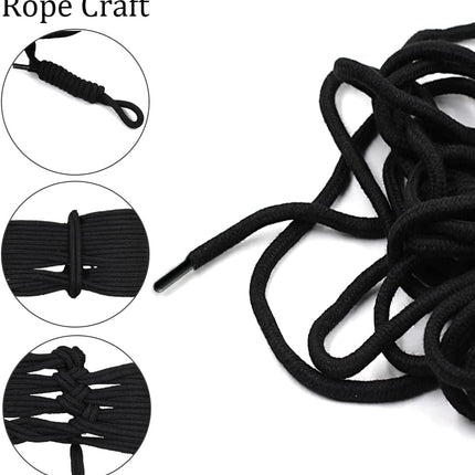 4 x 10m Sex Bondage Rope, Soft Bondage Rope Black Cotton Rope For SM Sex Toys, Bondage Set All-Purpose Rope Bondage Set for Couples Bondage Games