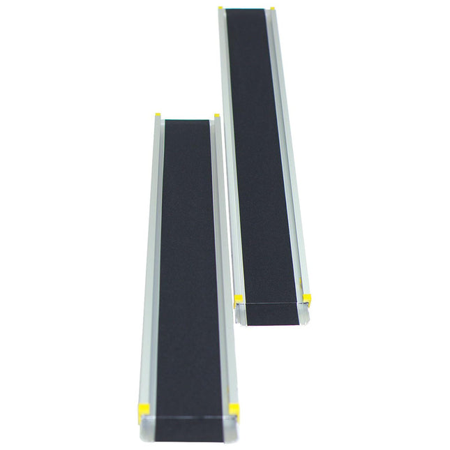 COSTWAY 2 x wheelchair ramps up to 270 kg, 121.5-212.5 cm, telescopic ramp with anti-slip surface, telescopic ramp pair aluminum, non-slip loading ramp, aluminum ramp