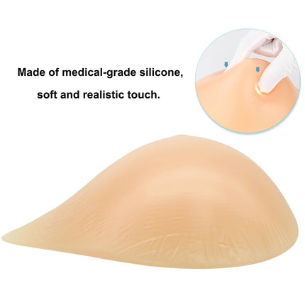 ELMIKA Silicone Breast Forms Triangle Mastectomy Breast Prosthesis Bra Pad Enhancer, Cup B 250g/piece
