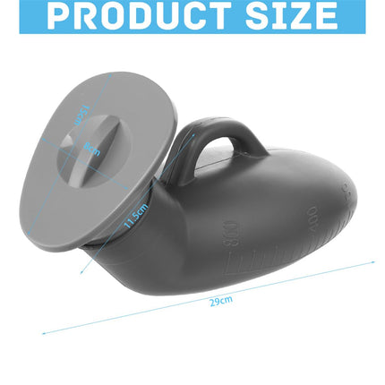 Urinal bottles for men Portable urinal 800ML emergency urinal bottle Reusable bed bottle Camping toilet urinal with lid for car, travel and on the go