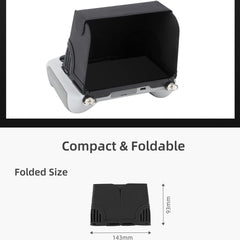 Taoke RC Silicone Sunshade Foldable Sun Visor for D-JI RC Mavic Mini 3 and Mini 3 Pro Remote Control