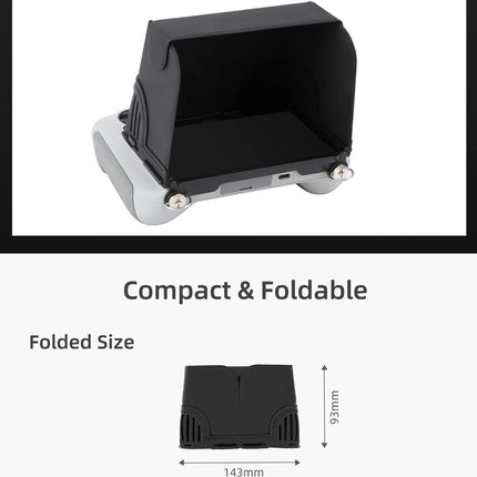 Taoke RC Silicone Sunshade Foldable Sun Visor for D-JI RC Mavic Mini 3 and Mini 3 Pro Remote Control