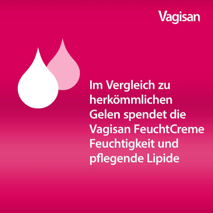 Vagisan Moist Cream - 2 x 50 g | Hormone-free intimate cream for vaginal dryness | Relieves burning, itching, and pain caused by a dry vagina | Vaginal cream for pain during sex