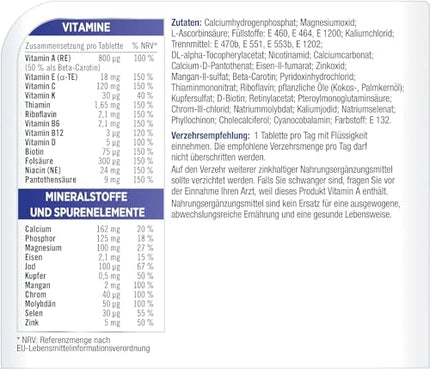 Multivitamin - Centrum Generation 50+ High-quality food supplement with micronutrients for adults aged 50 and over, vitamins, minerals, and trace elements, 1 x 180 tablets