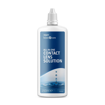 Amazon Basic Care All-In-One Contact Lens Solution, 2 x 250 ml (mailbox-friendly)