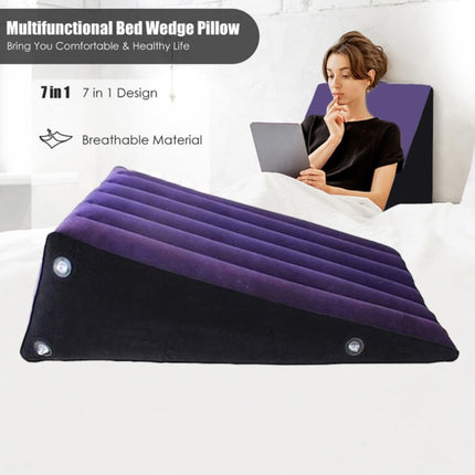 Sex Pillow Set, 2 Pack Sex Aid Ramp Inflatable Magic Sofa Combination Triangle Pillow Supportive Wedge Posture Versatile Cushion Toys Body Support Pillow for Couples