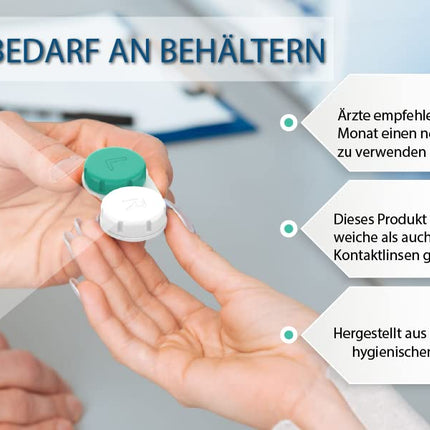 Axim Contact Lens Case 12 pieces. One-year supply. Protect your eyes by changing your contact lens case monthly.