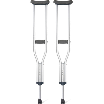 IBVIVIC Forearm Crutches (2 Pack), Large Size, Forearm Crutches Height-Adjustable Crutches for Adults up to 150 kg, Walking Aid Crutches Adjustable Handles, Gray