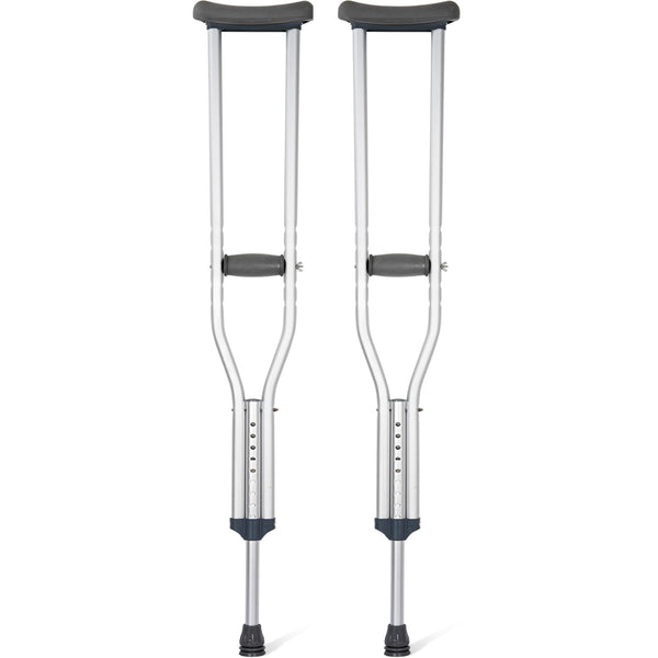 IBVIVIC Forearm Crutches (2 Pack), Large Size, Forearm Crutches Height-Adjustable Crutches for Adults up to 150 kg, Walking Aid Crutches Adjustable Handles, Gray