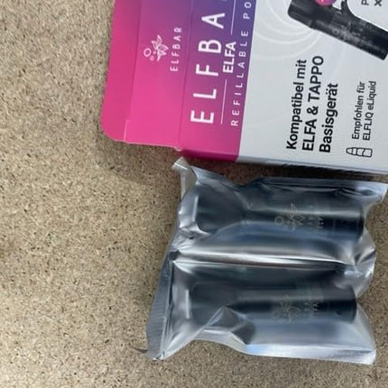 Elfbar ELFA Empty Pods for refilling Refillable Pods Self-filling - 2 pieces per pack, 2ml each - without nicotine - without liquid