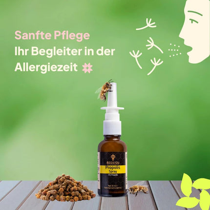 BEE&amp;YOU Propolis Spray, Nasal Spray 30 ml Propolis Extract, Spray for the Nose, for Children and Adults, Clears the Nose, No Additives, Natural, No Alcohol &amp; No Habituation Effect, 33 Awards