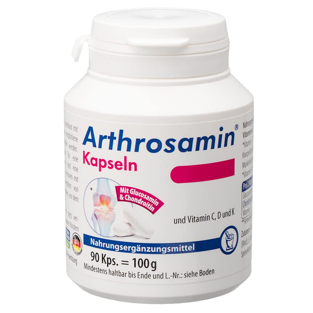 Arthrosamin Joint Capsules - High-dose with glucosamine + chondroitin for supple joints - The original from the pharmacy, 90 capsules