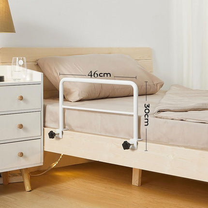 BOHJPIS Bed rails for the elderly, bed rails for older adults to attach, fall prevention at the bed, bed guard rail, suitable for pregnant women, children, disabled people, fall protection bed (white)
