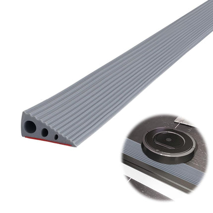 100x6.5x2.5CM threshold ramp, door threshold ramps, PVC wheelchair ramp, non-slip surface, rubber ramp, threshold ramp for wheelchairs, strollers, walkers or e-scooters (gray, 2.5)