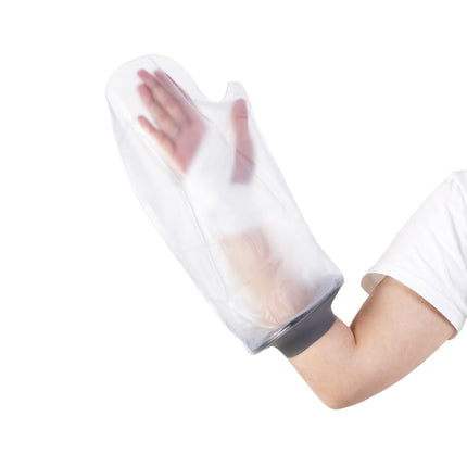 EVERCRYO Waterproof Adult Hand Cast Protector for Shower, Bathtub - Reusable Cast and Bandage Protector - Waterproof Protective Cover for Broken Hands, Fingers, and Wrists (Gray)