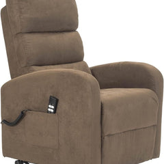 POLTRONE ITALIA Jessica 2 Motors PERSONALIZED recliner chair with medical device 4 wheels micro spring seat fluffy brown