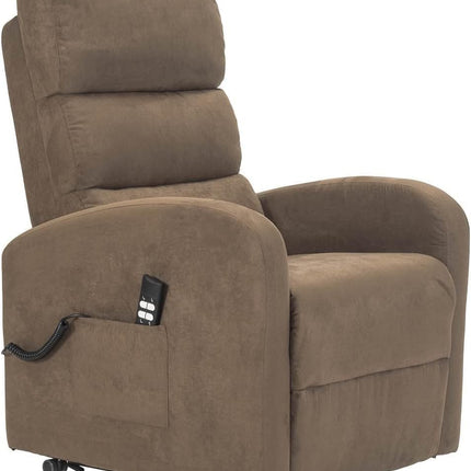 POLTRONE ITALIA Jessica 2 Motors PERSONALIZED recliner chair with medical device 4 wheels micro spring seat fluffy brown