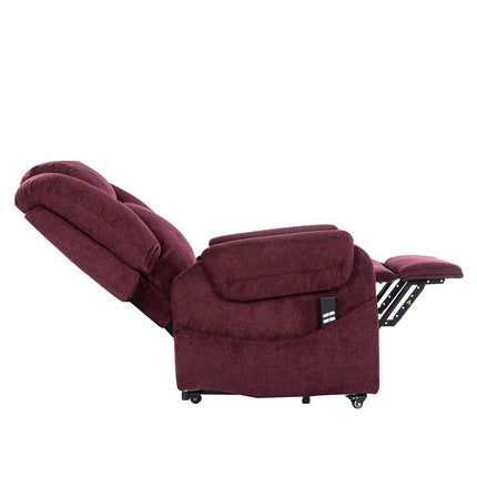POLTRONE ITALIA Sofia 2 Motors PERSONALIZED TV armchair with electric stand-up aid Medical device 2 wheels Micro-spring seat stain-resistant senior armchair relax chair Red