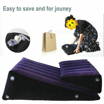 Sex Pillow Set, 2 Pack Sex Aid Ramp Inflatable Magic Sofa Combination Triangle Pillow Supportive Wedge Posture Versatile Cushion Toys Body Support Pillow for Couples