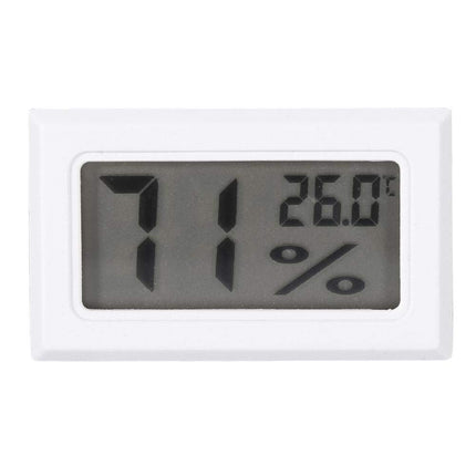 Precise Hygrometer, Digital LCD Thermometer, Indoor Humidity Thermometer, Mini Humidity Monitor, for Indoor Greenhouse, Home, Office (White)