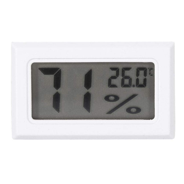 Precise Hygrometer, Digital LCD Thermometer, Indoor Humidity Thermometer, Mini Humidity Monitor, for Indoor Greenhouse, Home, Office (White)