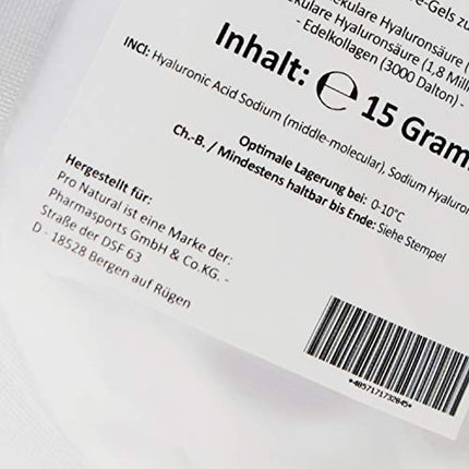 Hyaluronic Acid Collagen Powder 15 grams