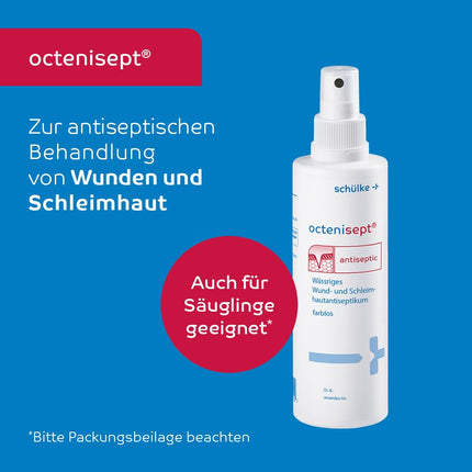 octenisept with spray pump - aqueous wound and mucous membrane antiseptic with good tolerability, painless application and rapid effect, 250 ml solution