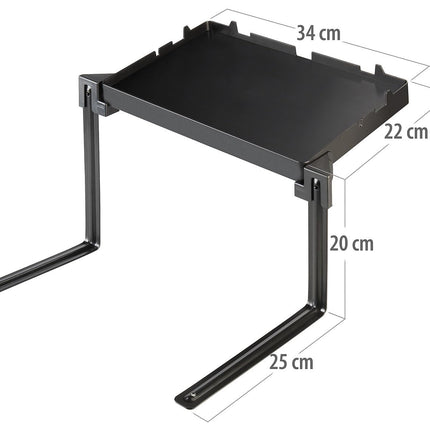 Carlo Milano Smartphone Tray: Set of 2 foldable bedside trays, 34 x 22 cm, load capacity up to 3 kg, black (tray table, breakfast tray, iPhone charging cable)