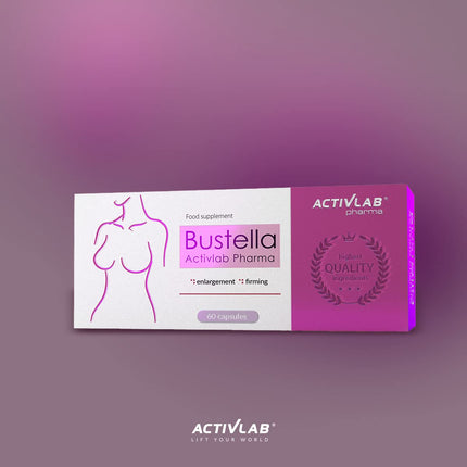 Activlab Pharma Bustella 60 Capsules, Serum for Breast Enlargement, Firming, Lifting, for Women After Pregnancy, Push Up, For Sagging Breasts, Vitamins Contains a Source of Phytoestrogens