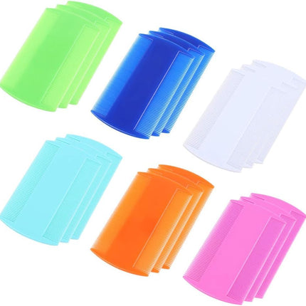 QHFlashbuy Lice Combs 6 Pieces Double-Sided Nits Combs Flea Tear Stain Remover Comb, Pet Combs for Grooming for Removing Stains Hair Tear Stains
