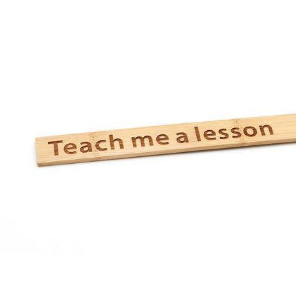Durable Bamboo Spanking Paddle - Ruler Shape Paddle for Discipline and Fun, Lightweight and Eco-Friendly (Teach me a lesson)